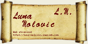 Luna Molović vizit kartica
